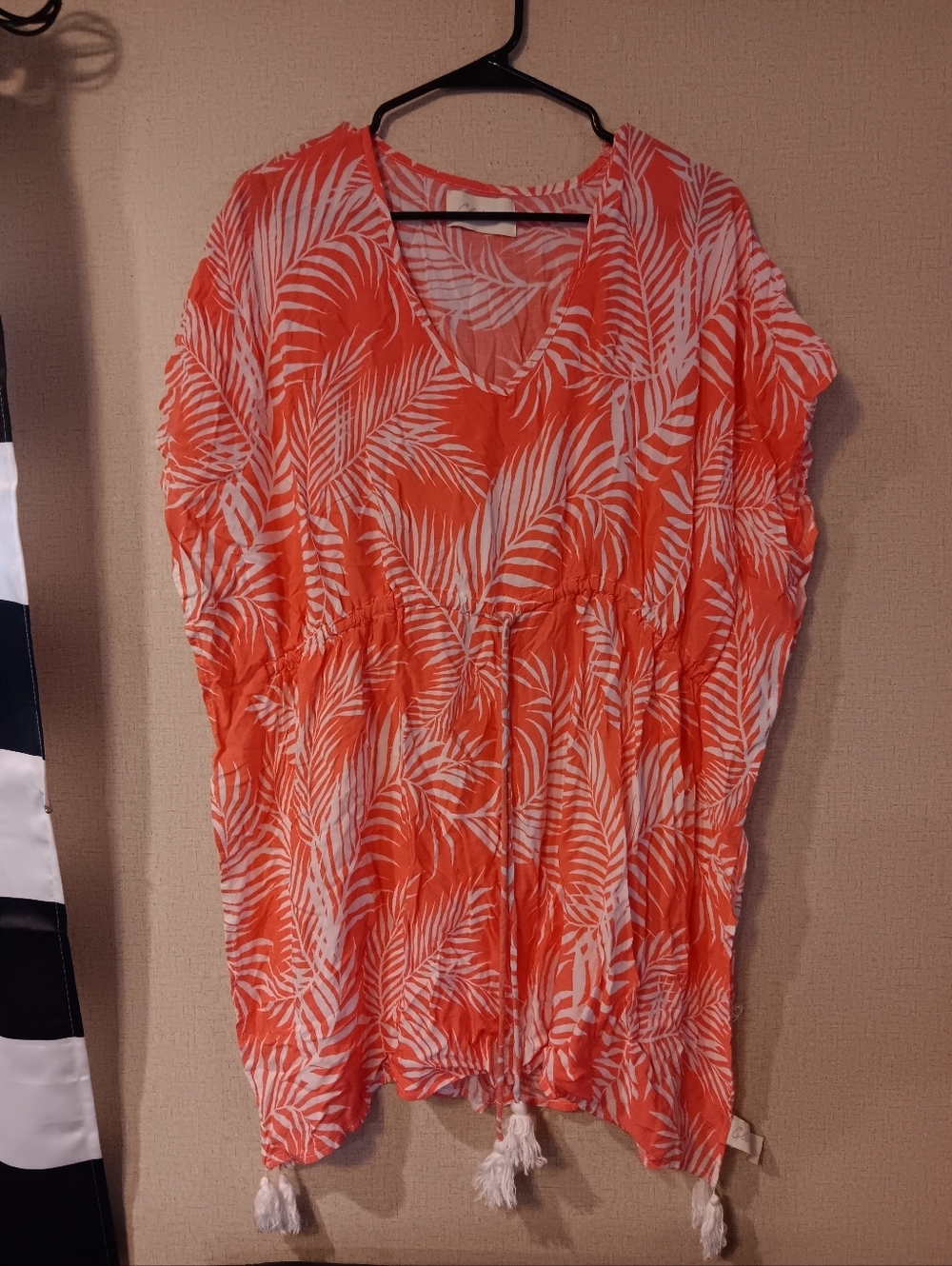 Cleobella Beach Cover Up Womens One Size V-Neck Cinch Waist Kimono Sleeve